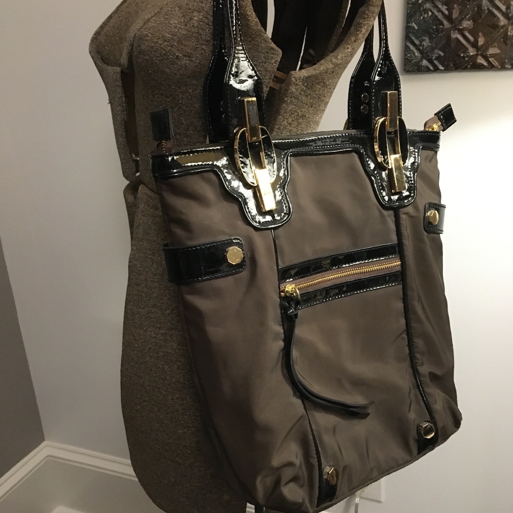 Treesje shoulder bag NWOT brown, black, gold